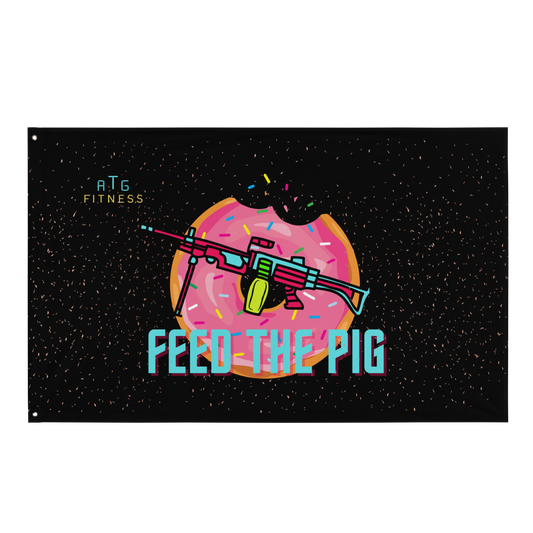 Gym Flag "Feed The Pig"